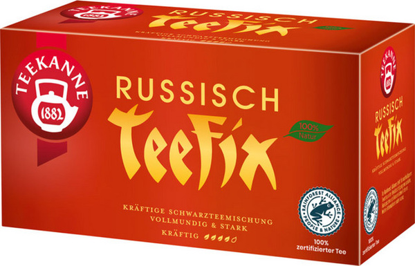 Teekanne Teefix Russisch, Schwarzteemischung, Teebeutel, 20 Stück