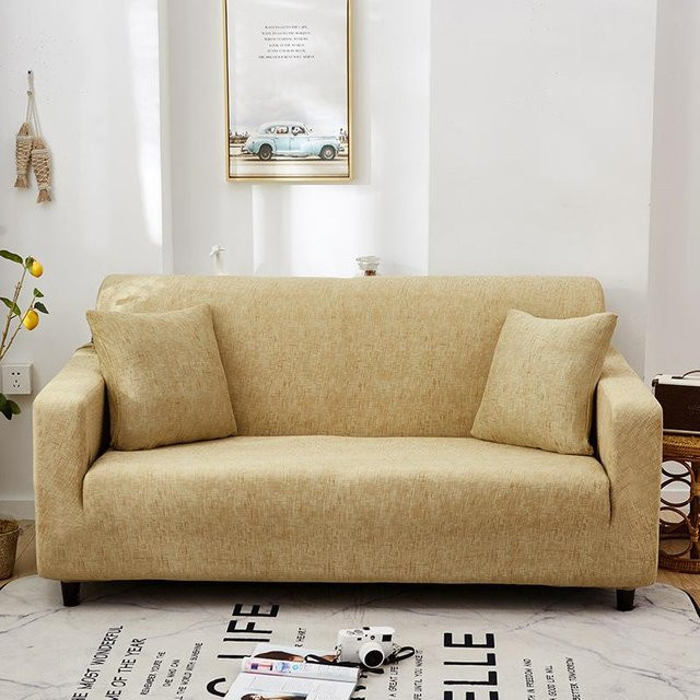 BC-Warm Home All-Inclusive Stretch-Sofabezug in Beige, rutschfest und elastisch für Sofas von 145-185 cm - Bild 1