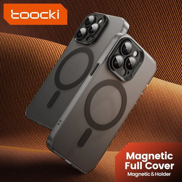 Toocki Matte Magnetic MagSafe Wireless Charging Case für iPhone 15 14 13 12 Pro Max Plus in Purple mit Linsenschutz und stoßfestem Design - Bild 1