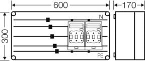 Hensel NH-Sicherungshalter 2000738, 3-polig, Sicherungsgröße 0, 125 A, 800 V, blau, Wandmontage - Bild 1