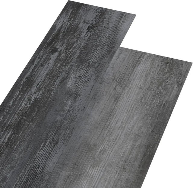 DELUKE Vinylboden PVC-Dielen selbstklebend, glänzend, Grau, 5,02 m² - Bild 1