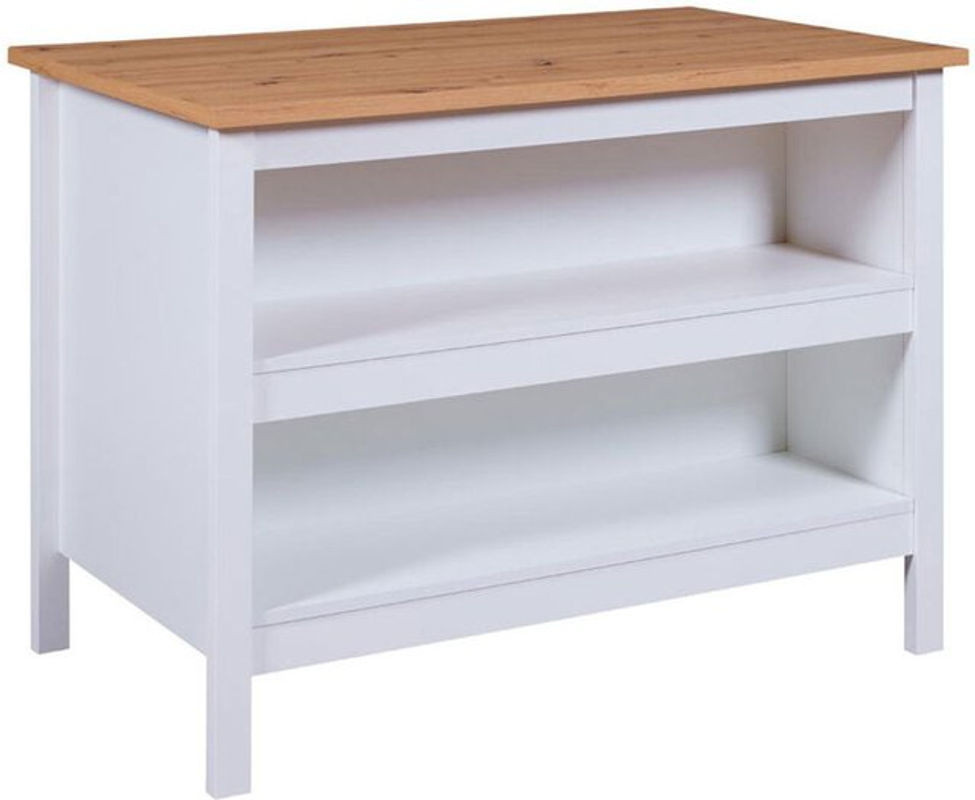 Inter Link Julina Sideboard in Weiß und Artisan Eiche im skandinavischen Design mit 2 Ablagen - Bild 1