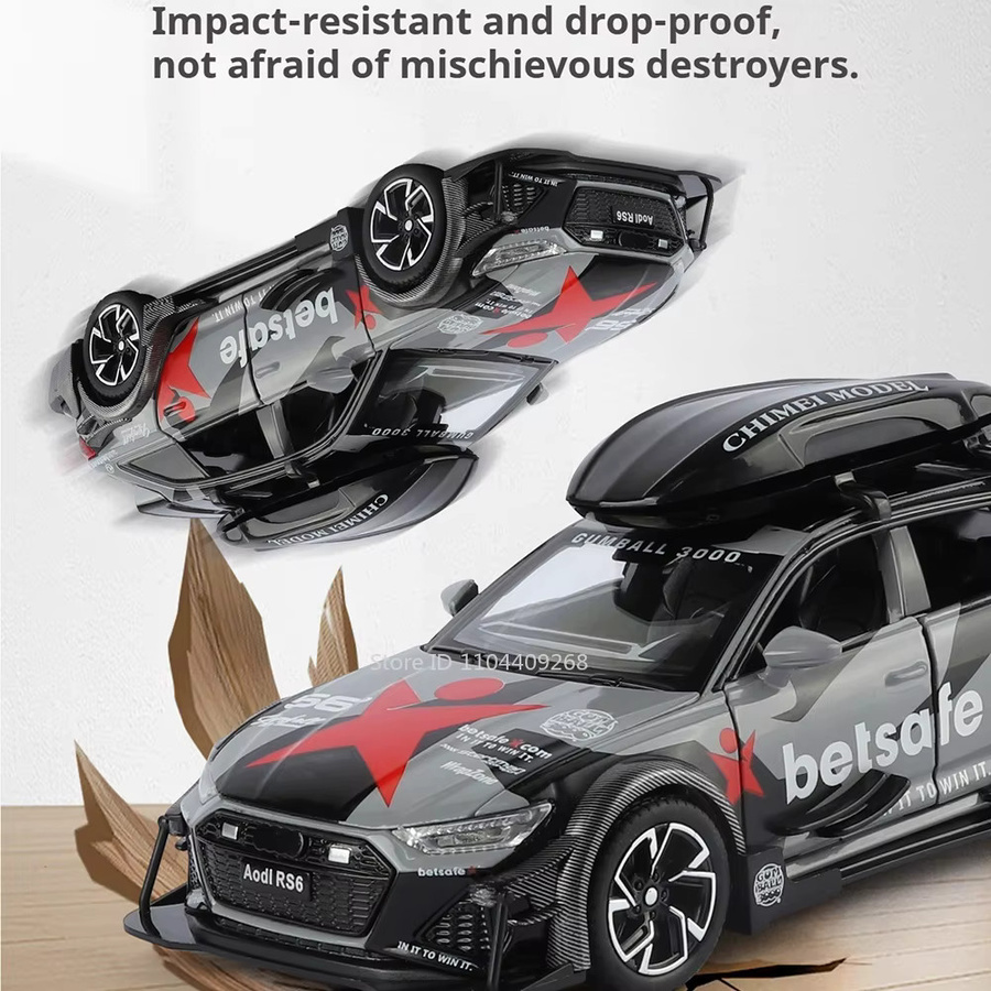 HAOCHI RS6 SRT Tomahawk Automodell, Maßstab 1:32, mit Licht und Sound, Gelb - Bild 4