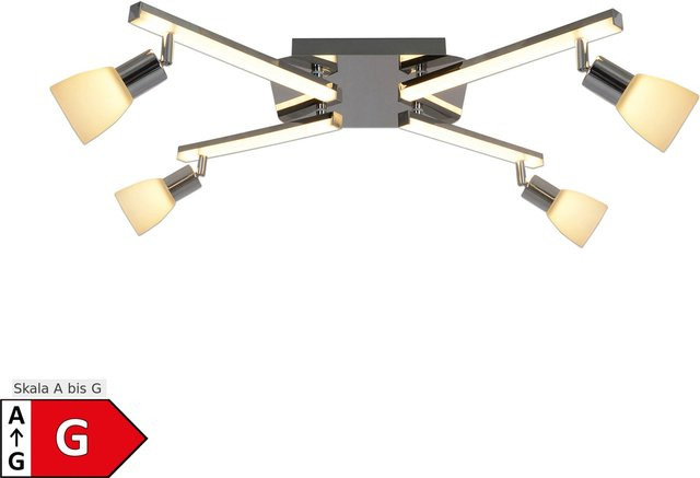 Näve LED Deckenleuchte IBIZA in Chrom mit 4 Brennstellen, B/T/H: 68 x 25 x 22 cm - Bild 1