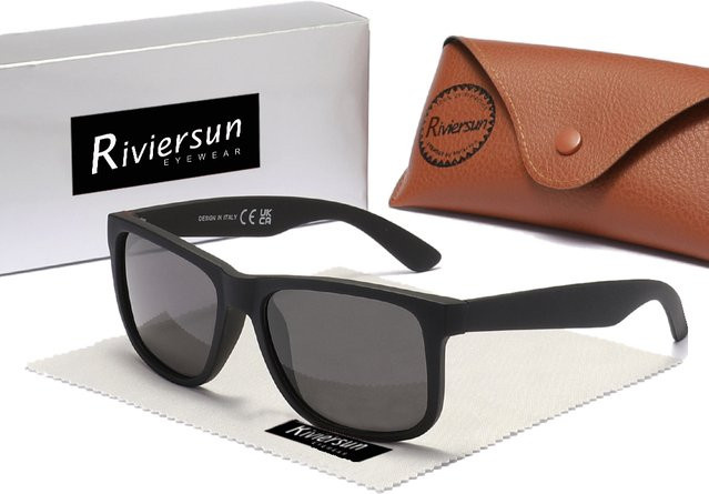 RIVIERSUN Sonnenbrille Square, Vollrand, Kunststoff, Unisex, black - Bild 1