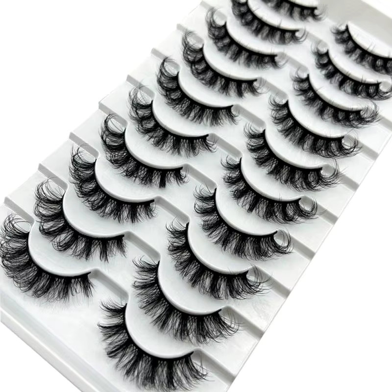 AMSDCN DD Curl Russische Streifen Wimpern, 10 Paar, Unisex, Natürlich - Bild 2