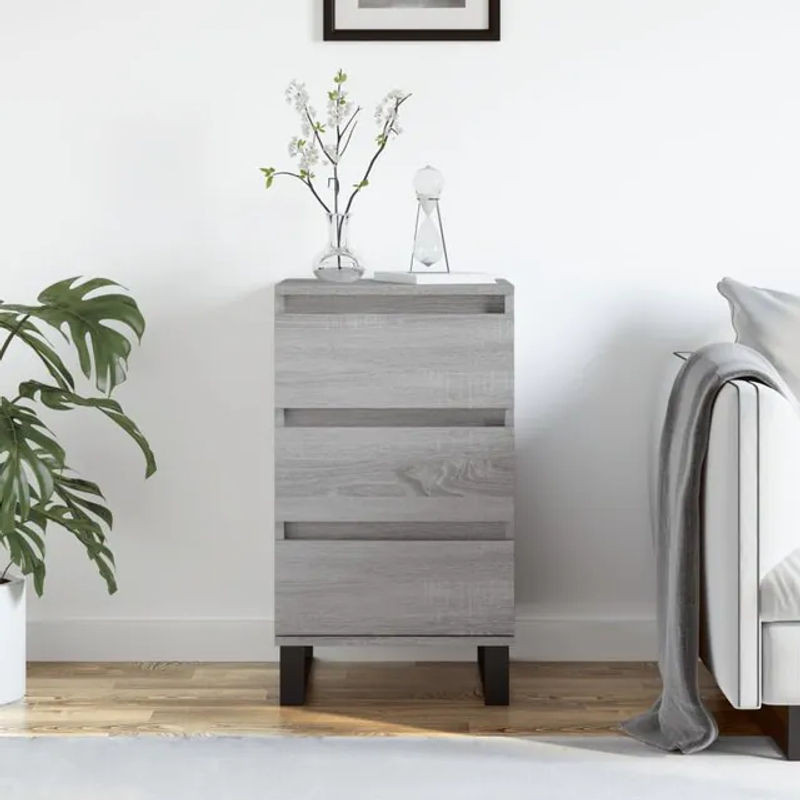 Vidaxl Kommode Modern in Grau aus Holzwerkstoff und Metall, B/T/H: 40 x 35 x 70 cm - Bild 1