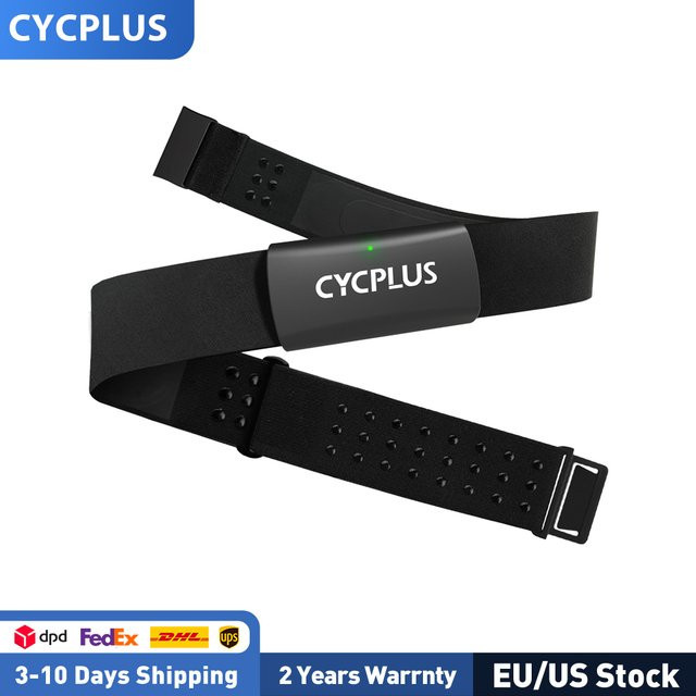 CYCPLUS H2 Herzfrequenzmesser Brustgurt mit Bluetooth und ANT+ in Schwarz, IPX7 wasserdicht - Bild 1