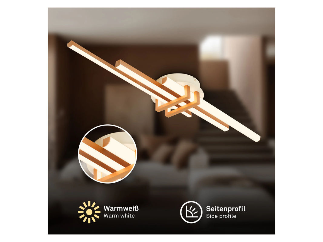 BRILONER LED Deckenleuchte LED Frame Eckprofil mit 3er Stab in Coffee und Warm Grey - Bild 4