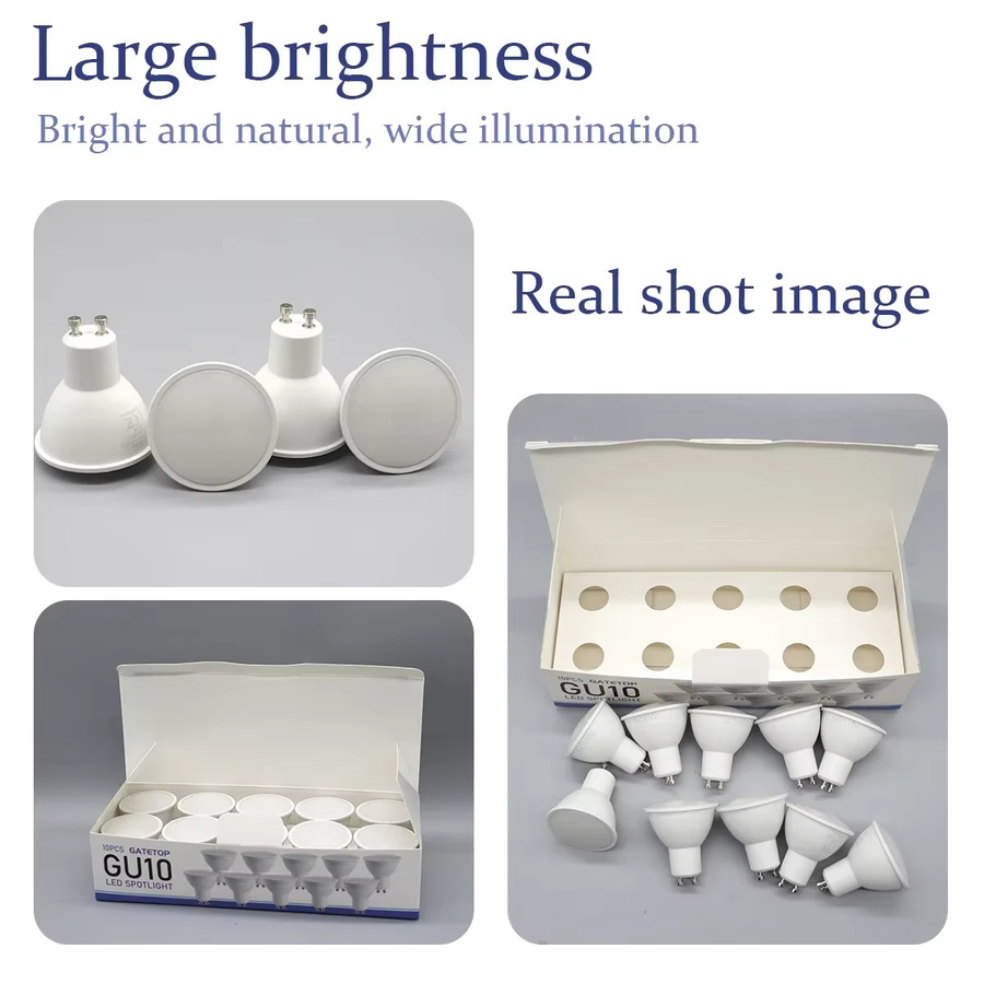 10er-Pack Gatetop GU10 LED-Spotlights 9W in Weiß mit wählbarer Farbtemperatur 3000K oder 6000K für 220V - Bild 3
