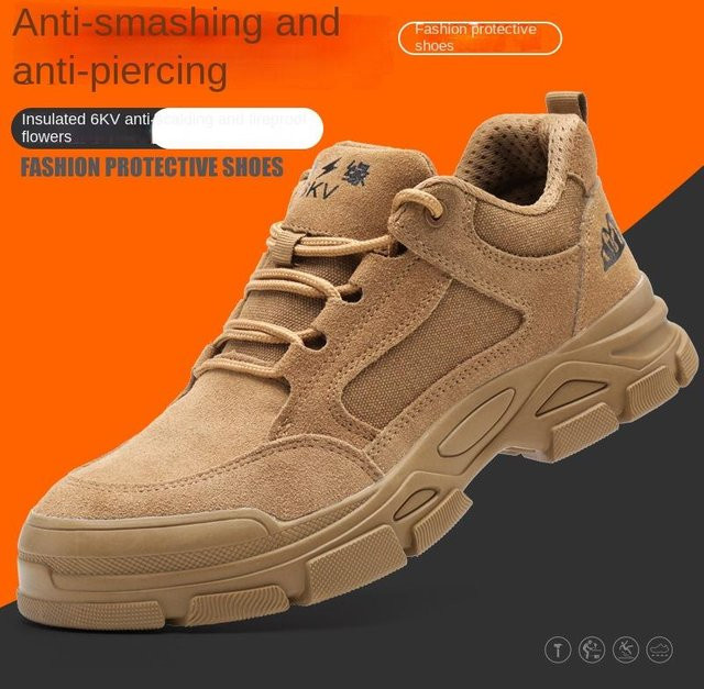 Avant-garde Arbeitssicherheitsschuhe aus Leder, Isolierschuhe 6KV, atmungsaktiv und deodorierend, Farbe: beige, Größe: 46 - Bild 1