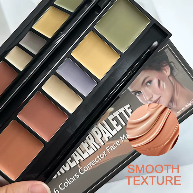 VERONNI Concealer-Palette, 6 Farben, Creme, mit Pinsel - Bild 3