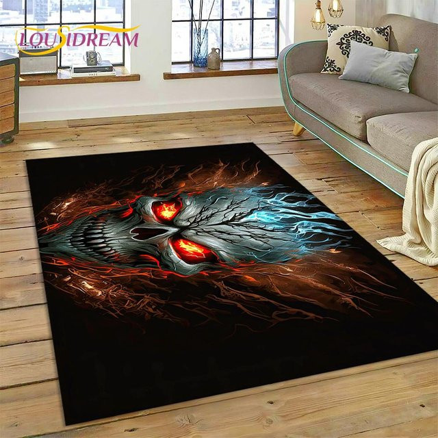 Karpetti Gothic Horror Monster Dämon Geist Teppich, Schwarz, B/B: 60 x 40 cm - Bild 1