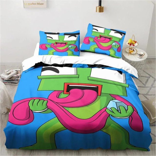 Bettwäscheset mit Cartoon-Design inklusive Bettbezug und Kissenbezügen in US King, weich und bequem, B/H: 264 x 228 cm - Bild 1