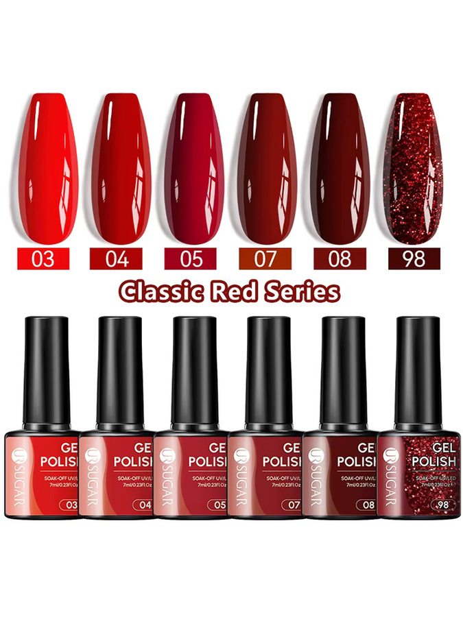 UR SUGAR Cherry Red Gel-Nagellack, Weinrot, 7 ml - Bild 6