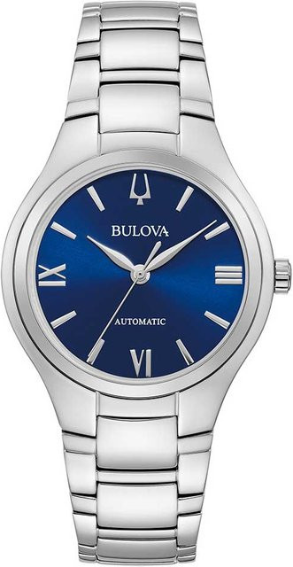 Bulova Damenuhr Sutton, Automatik, Edelstahl, Blau, 34 mm - Bild 1