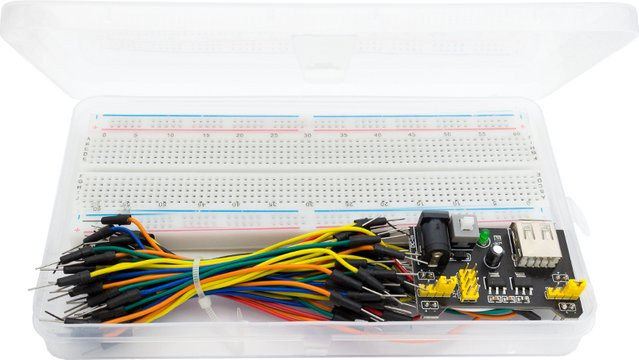 MB-102 Prototyping Breadboard Kit mit 65 Überbrückungskabeln in Multicolor - Bild 1