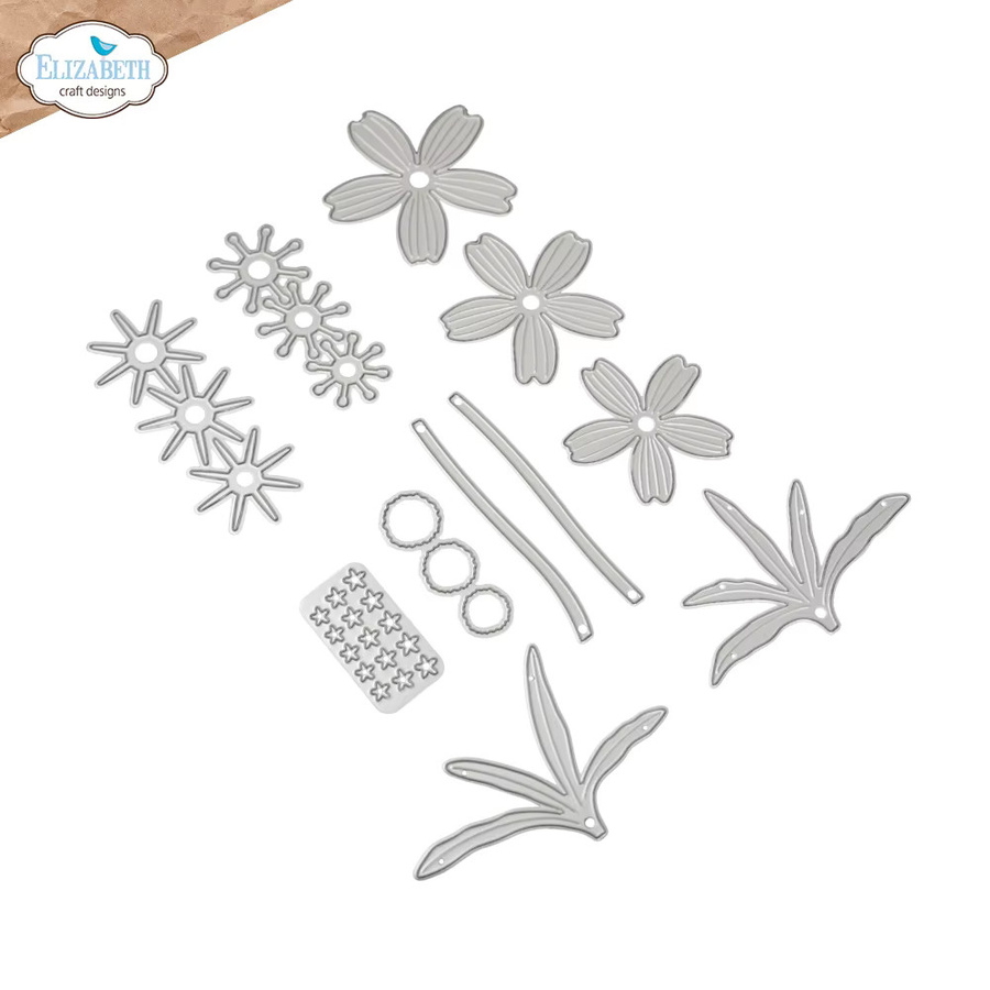 Metall-Stanzformen Blühendes Herz mit Blumenmuster in Silber für DIY Scrapbooking und Bastelarbeiten - Bild 1