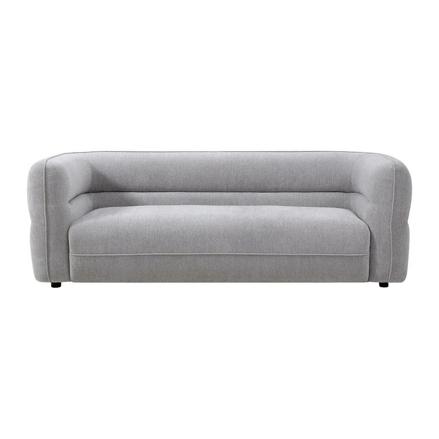 Vente-unique Sofa Taliena Grau mit Chenille-Stoff Breite: 222 cm - Bild 2