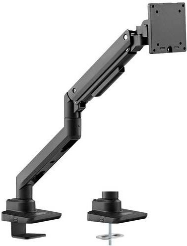LogiLink Monitor-Tischhalterung BP0168 für 1 Display, Schwarz, höhenverstellbar, drehbar, neigbar und schwenkbar - Bild 1