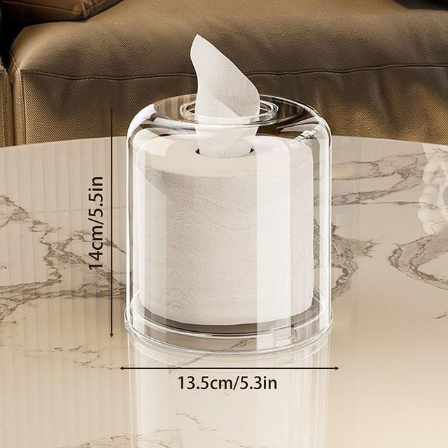 Binchi Acryl Rollenhalter und Taschentuchspender in Transparent, Staubdicht und Dekorativ - Bild 1