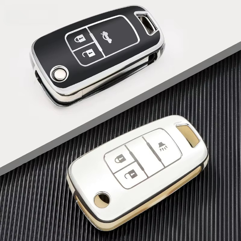 KOLEN TPU Autoschlüsselhülle für Chevrolet Cruze Aveo Trax Sail Malibu sowie Opel Vauxhall Astra Corsa Meriva Insignia mit 3 4 5 Tasten - Bild 3