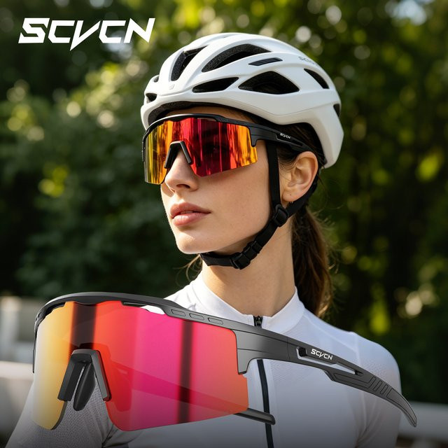 SCVCN Sportsonnenbrille, Vollrand, Kunststoff, Unisex - Bild 1
