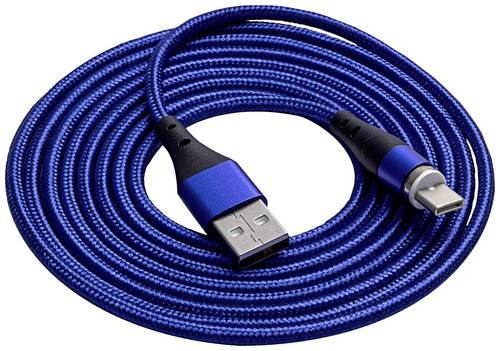 Akyga USB-Kabel mit USB-A und USB-C Stecker in Blau, Länge: 2,00 m, AK-USB-43 - Bild 1