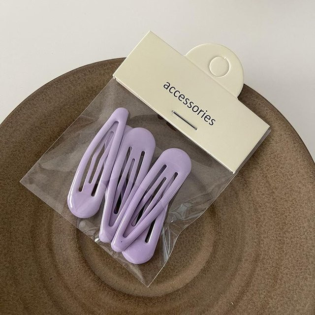 Haarspangen Bonbon Wassertropfen Form, violett, Kinder, 5 Stück/Set - Bild 1