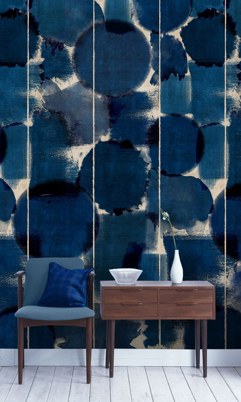 MINDTHEGAP Wandtattoo Indigo Marvel WP20154 Mural in Blau, abstraktes Design, Non-Woven - Bild 2