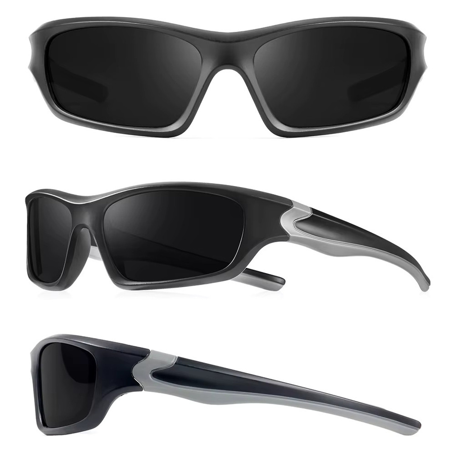 CRIXALIS Sonnenbrille Rechteckig, Vollrand, Kunststoff, Schwarz, Unisex - Bild 3
