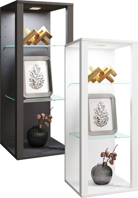 VCM Hängevitrine Glasol MW aus ESG-Sicherheitsglas, transparent, H x B x T: 90 x 35 x 35 cm - Bild 1