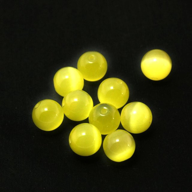 Beadia Accessories Perlen Naturstein-Katzenaugen-Opal, 10 mm - Bild 1