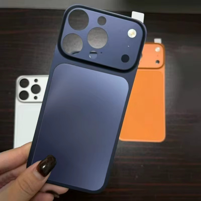 Original AG Matte Ultra Thin Metal Backplate Handyhülle für iPhone 17 16 15 14 13 Pro Max in Silver - Bild 3
