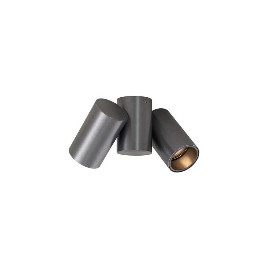 QAZQA Design Einbaustrahler Michael 2-flammig schwenkbar GU10 Gunmetal Anthrazit - Bild 2