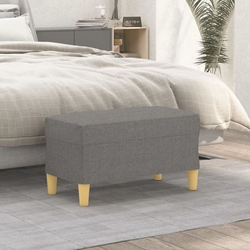 Moderne Sitzbank aus Stoff von vidaxl in Anthrazit, B/T/H: 70 x 35 x 41 cm - Bild 1