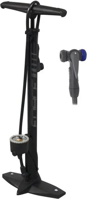 Force Alu Standpumpe mit Dualventilkopf in Schwarz bis 11 Bar - Bild 1