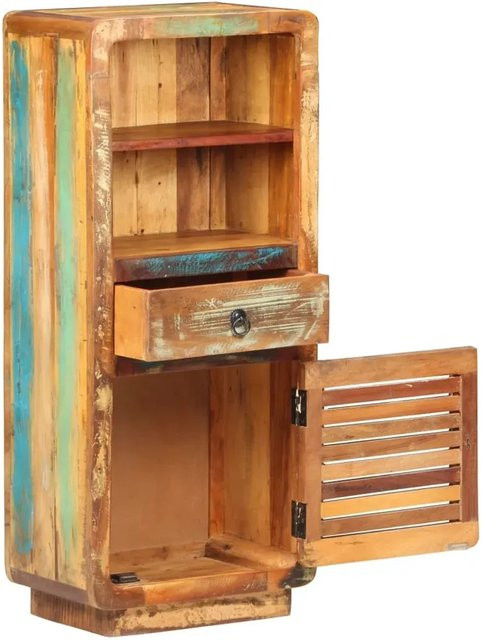 vidaXL Highboard aus Massivholz Mango und Teak in Multicolour, Wandmontage, B/T/H: 45 x 32 x 110 cm - Bild 1