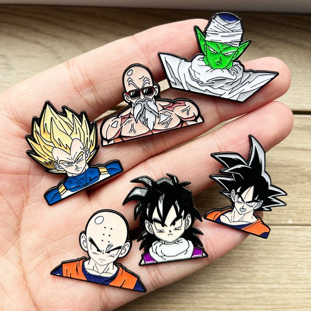 Bandai Broschen-Set, Dragon Ball Goku, Metall, Bunt, 6-teilig - Bild 1