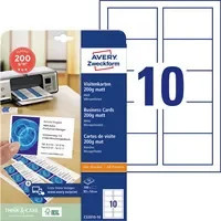 Avery Zweckform Visitenkarte Classic in Weiß, 100 Stück aus FSC-zertifiziertem Papier - Bild 1