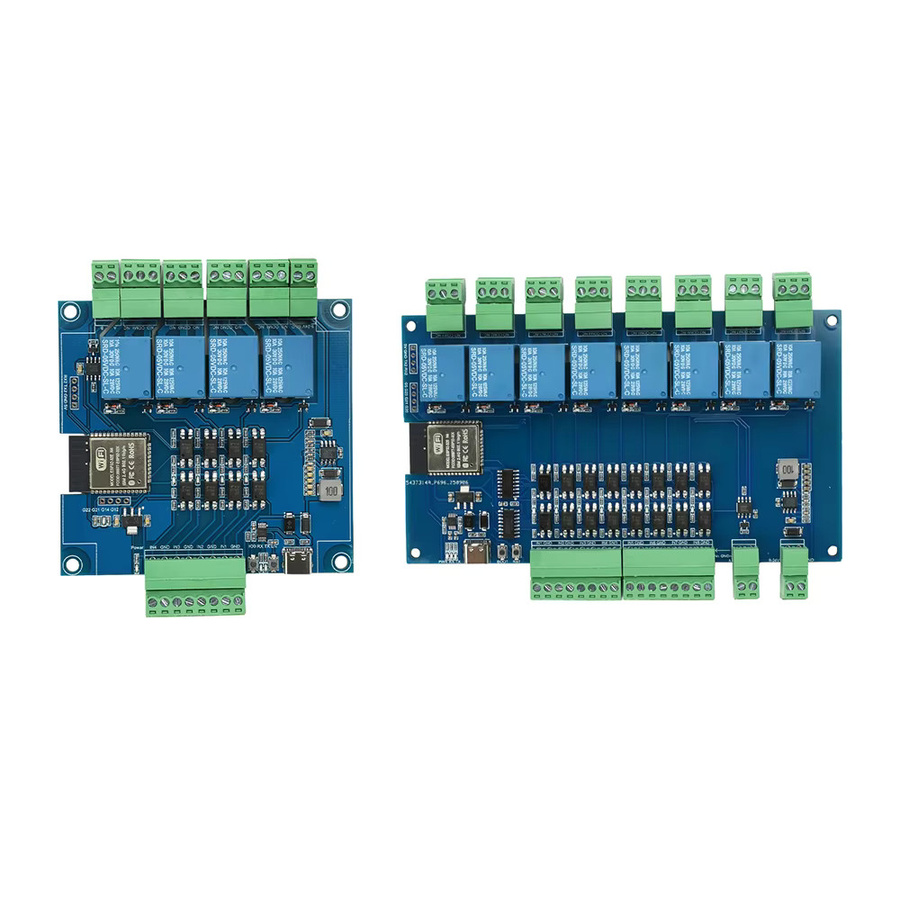 Gaqqee ESP32 Relaismodul mit Wi-Fi und Bluetooth, 4/8-Kanal, RS485 Modbus, optisch isoliert, Typ-C Schnittstelle, Blau - Bild 2