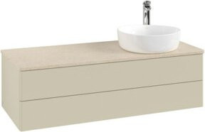 V&B Waschtischunterschrank Antao ohne Frontstruktur in Grau lackiert, B/T/H: 120 x 50 x 50 cm - Bild 1
