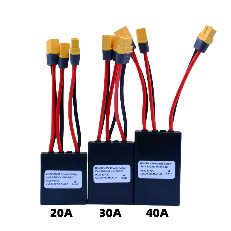 GUSTAVO E-Bike Doppelbatterie-Entladekonverter Dual-Batterie-Parallelmodul Umschalter Schwarz 20–80 V 20 A/30 A/40 A - Bild 3