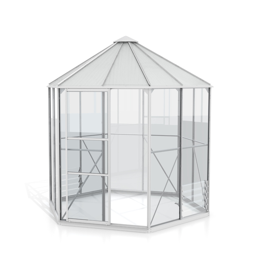 Vitavia Gewächshaus-Pavillon Hera 4500 aus eloxiertem Aluminium mit Stahlfundament und 4,5 m² Fläche - Bild 2