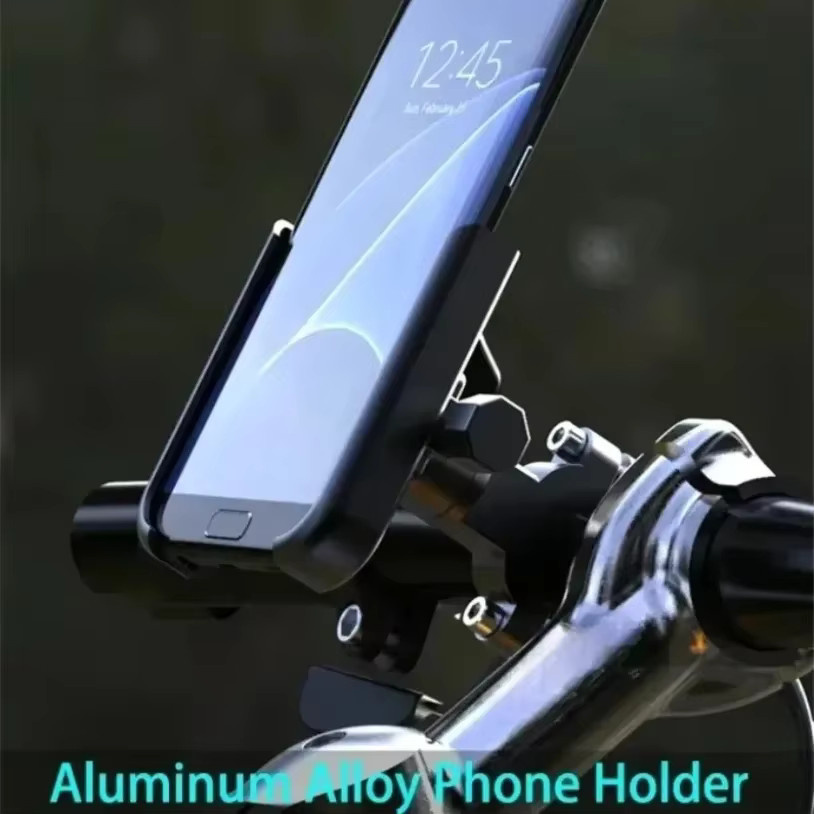 Smartphone Halterung aus Aluminiumlegierung für Motorrad und Fahrrad in Schwarz mit GPS Navigation Unterstützung - Bild 2