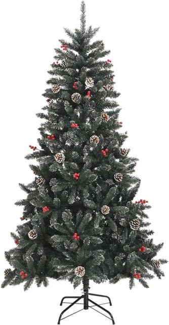 vidaXL Künstlicher Weihnachtsbaum in Grün mit Ständer, Höhe: 180 cm - Bild 1