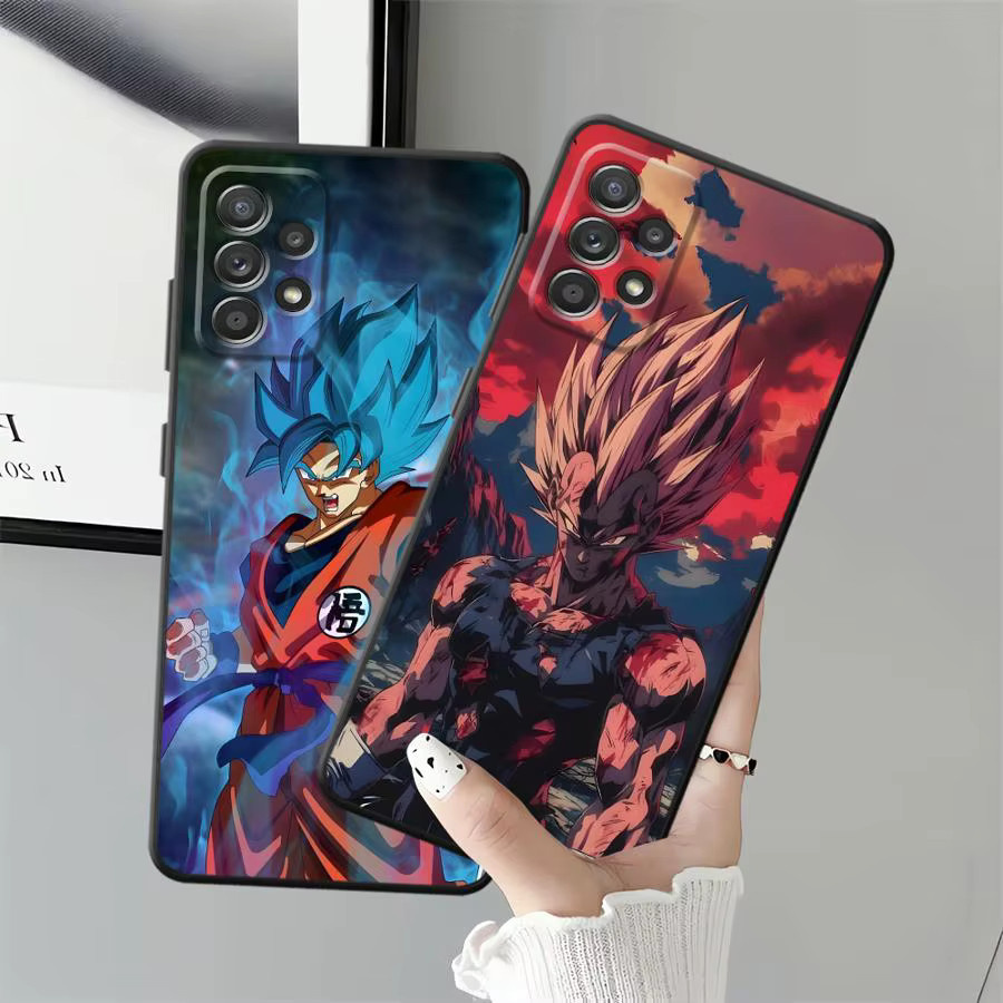 Dragon Ball Vegeta und Goku Handyhülle für Samsung Galaxy A-Serie in Schwarz und Multicolour als Soft Case - Bild 2