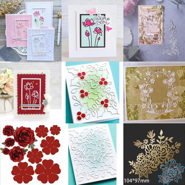 Metall Stanzform Blume für Papierhandwerk und Sammelalben - Bild 1