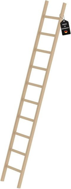 PROREGAL Sprossen-Anlegeleiter aus Holz in Braun mit 10 Sprossen ohne Traverse - Bild 1