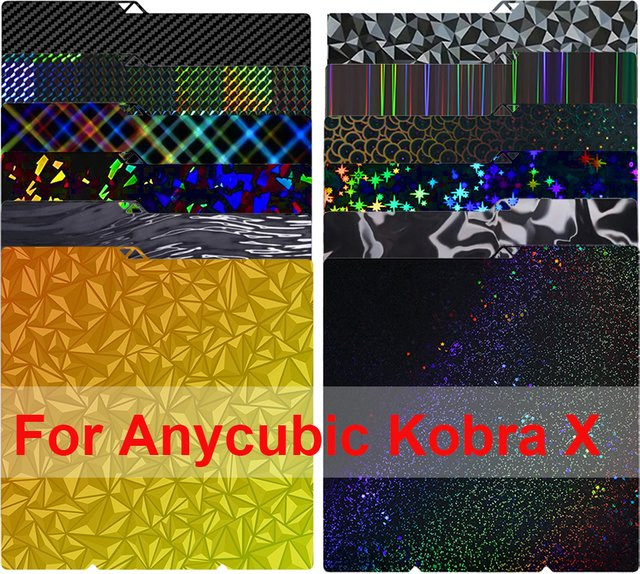 Anycubic Kobra S1 KX Druckplatte Glacier Cool Plate Glatt und Strukturiert, Beheiztes Druckbett für Anycubic Kobra S1 und Kobra X Combo, B/T: 26,4 x 27,6 cm - Bild 1